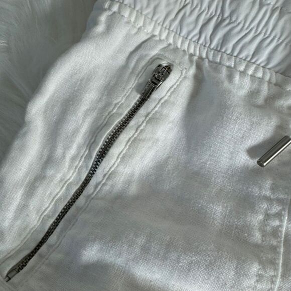 Athleta Cabo  White Linen Pants Sz 2P - Picture 5 of 9